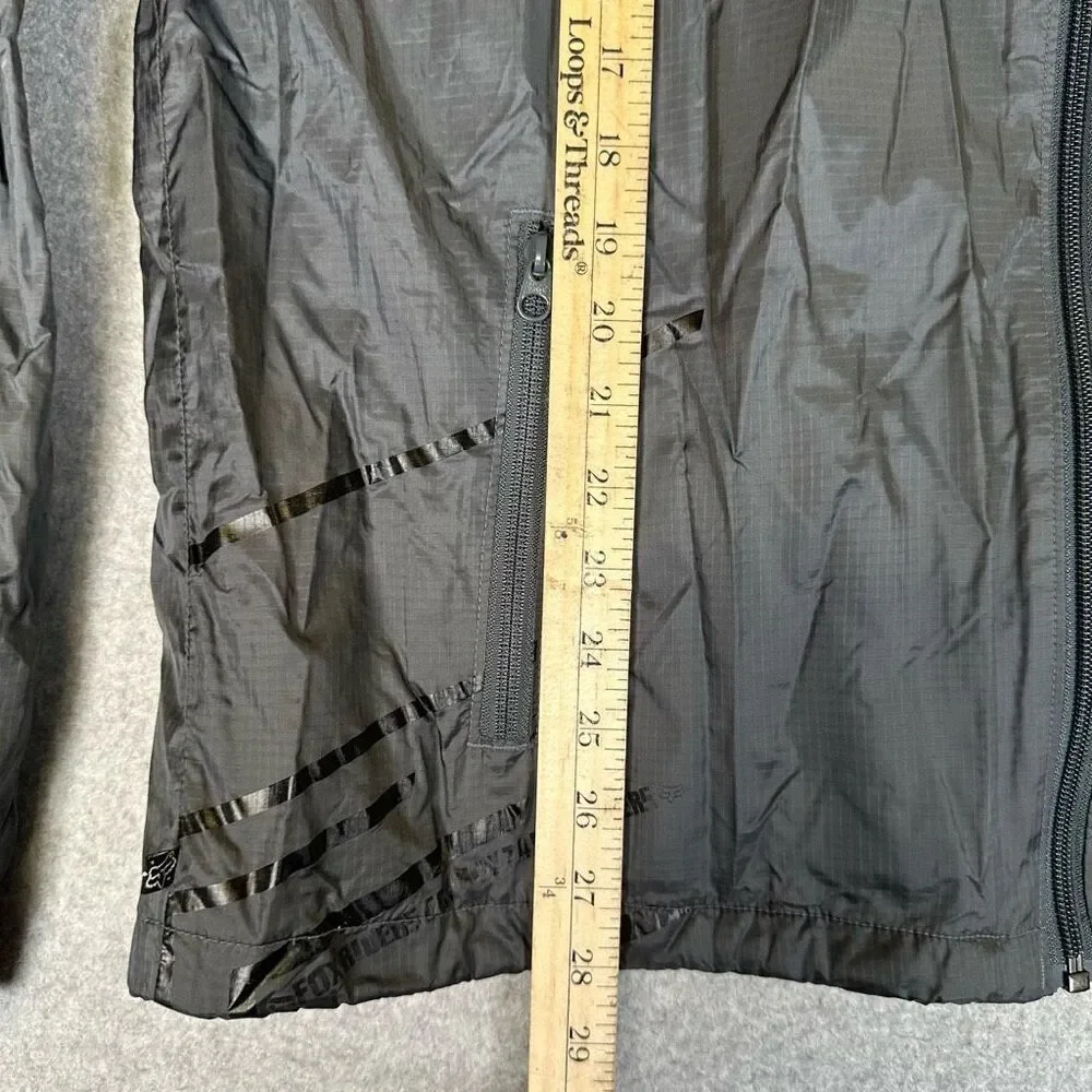 Fox Racing Fox Tech FX-2 Series Hooded Jacket Mens XL Full Zip Pocket Black Gray